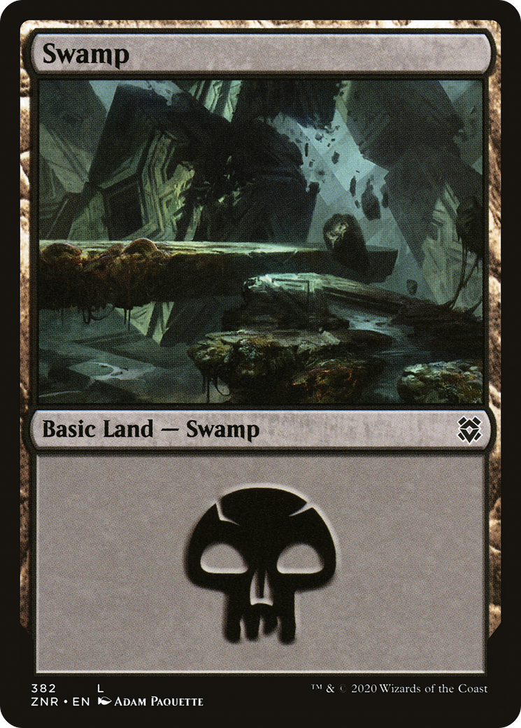 Swamp (ZNR-382) - Zendikar Rising Foil - Premium MTG Single from Wizards of the Coast - Just $0.12! Shop now at Game Crave Tournament Store