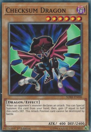 Checksum Dragon (SDRR-EN006) - Structure Deck: Rokket Revolt 1st Edition - Premium Yugioh Single from Konami - Just $0.25! Shop now at Game Crave Tournament Store