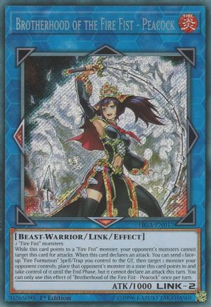 Brotherhood of the Fire Fist - Peacock (FIGA-EN017) - Fists of the Gadgets 1st Edition - Premium Yugioh Single from Konami - Just $0.39! Shop now at Game Crave Tournament Store