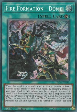 Fire Formation - Domei (FIGA-EN019) - Fists of the Gadgets 1st Edition - Premium Yugioh Single from Konami - Just $0.25! Shop now at Game Crave Tournament Store