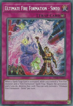 Ultimate Fire Formation - Sinto (FIGA-EN021) - Fists of the Gadgets 1st Edition - Premium Yugioh Single from Konami - Just $0.25! Shop now at Game Crave Tournament Store