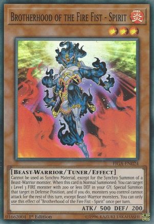 Brotherhood of the Fire Fist - Spirit (FIGA-EN024) - Fists of the Gadgets 1st Edition - Premium Yugioh Single from Konami - Just $0.26! Shop now at Game Crave Tournament Store