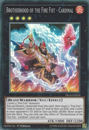 Brotherhood of the Fire Fist - Cardinal (FIGA-EN026) - Fists of the Gadgets 1st Edition - Premium Yugioh Single from Konami - Just $0.25! Shop now at Game Crave Tournament Store