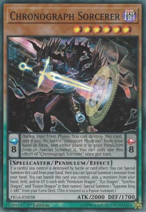 Chronograph Sorcerer (FIGA-EN058) - Fists of the Gadgets 1st Edition - Premium Yugioh Single from Konami - Just $0.23! Shop now at Game Crave Tournament Store