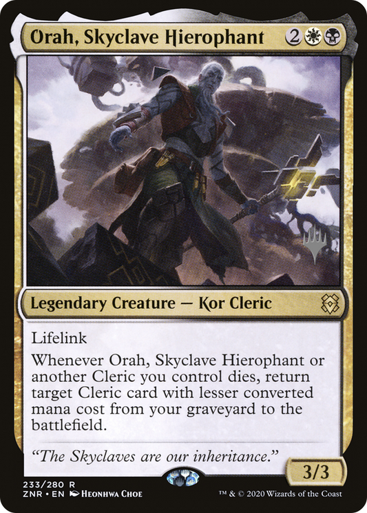 Orah, Skyclave Hierophant (PZNR-233P) - Zendikar Rising Promos Foil - Premium MTG Single from Wizards of the Coast - Just $0.10! Shop now at Game Crave Tournament Store