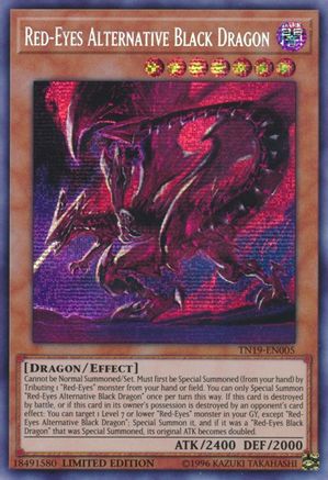 Red-Eyes Alternative Black Dragon (TN19-EN005) - 2019 Gold Sarcophagus Tin Limited - Premium Yugioh Single from Konami - Just $2.70! Shop now at Game Crave Tournament Store