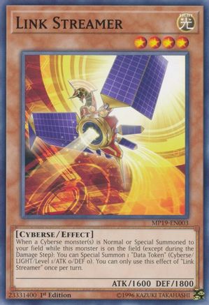 Link Streamer (MP19-EN003) - 2019 Gold Sarcophagus Tin Mega Pack Unlimited - Premium Yugioh Single from Konami - Just $0.25! Shop now at Game Crave Tournament Store