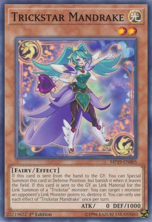 Trickstar Mandrake (MP19-EN005) - 2019 Gold Sarcophagus Tin Mega Pack Unlimited - Premium Yugioh Single from Konami - Just $0.25! Shop now at Game Crave Tournament Store