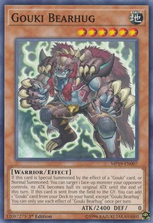 Gouki Bearhug (MP19-EN007) - 2019 Gold Sarcophagus Tin Mega Pack Unlimited - Premium Yugioh Single from Konami - Just $0.25! Shop now at Game Crave Tournament Store