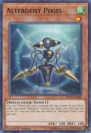 Altergeist Pixiel (MP19-EN010) - 2019 Gold Sarcophagus Tin Mega Pack Unlimited - Premium Yugioh Single from Konami - Just $0.25! Shop now at Game Crave Tournament Store
