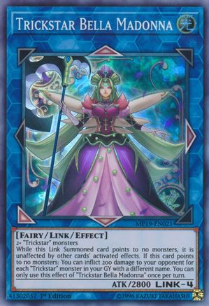 Trickstar Bella Madonna (MP19-EN021) - 2019 Gold Sarcophagus Tin Mega Pack Unlimited - Premium Yugioh Single from Konami - Just $0.25! Shop now at Game Crave Tournament Store