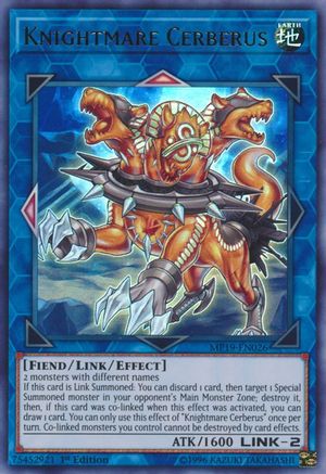 Knightmare Cerberus (MP19-EN026) - 2019 Gold Sarcophagus Tin Mega Pack Unlimited - Premium Yugioh Single from Konami - Just $0.69! Shop now at Game Crave Tournament Store