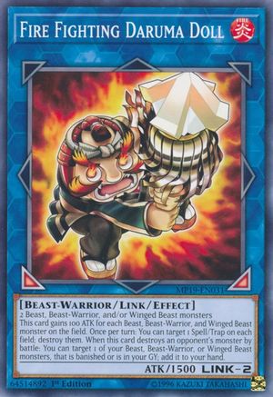 Fire Fighting Daruma Doll (MP19-EN031) - 2019 Gold Sarcophagus Tin Mega Pack Unlimited - Premium Yugioh Single from Konami - Just $0.25! Shop now at Game Crave Tournament Store