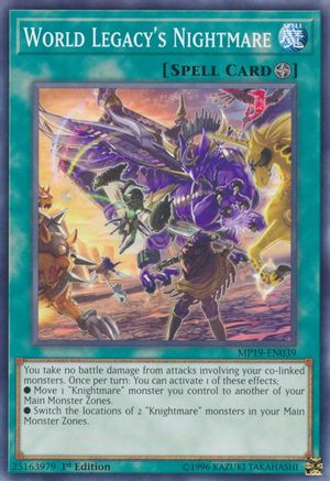 World Legacy's Nightmare (MP19-EN039) - 2019 Gold Sarcophagus Tin Mega Pack 1st Edition - Premium Yugioh Single from Konami - Just $0.25! Shop now at Game Crave Tournament Store