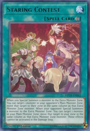 Staring Contest (MP19-EN042) - 2019 Gold Sarcophagus Tin Mega Pack Unlimited - Premium Yugioh Single from Konami - Just $0.25! Shop now at Game Crave Tournament Store