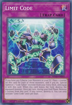 Limit Code (MP19-EN045) - 2019 Gold Sarcophagus Tin Mega Pack Unlimited - Premium Yugioh Single from Konami - Just $0.25! Shop now at Game Crave Tournament Store