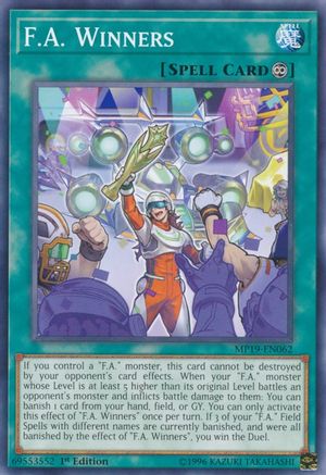 F.A. Winners (MP19-EN062) - 2019 Gold Sarcophagus Tin Mega Pack 1st Edition - Premium Yugioh Single from Konami - Just $0.25! Shop now at Game Crave Tournament Store