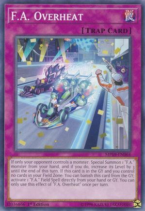 F.A. Overheat (MP19-EN064) - 2019 Gold Sarcophagus Tin Mega Pack 1st Edition - Premium Yugioh Single from Konami - Just $0.25! Shop now at Game Crave Tournament Store