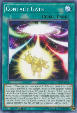 Contact Gate (MP19-EN071) - 2019 Gold Sarcophagus Tin Mega Pack Unlimited - Premium Yugioh Single from Konami - Just $0.25! Shop now at Game Crave Tournament Store