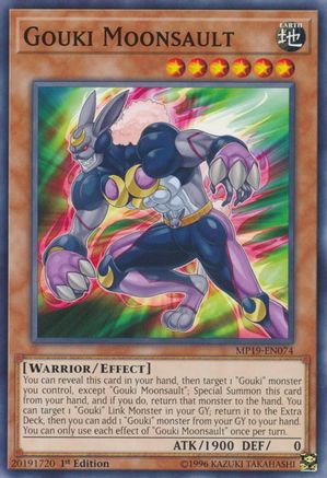 Gouki Moonsault (MP19-EN074) - 2019 Gold Sarcophagus Tin Mega Pack 1st Edition - Premium Yugioh Single from Konami - Just $0.25! Shop now at Game Crave Tournament Store