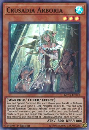 Crusadia Arboria (MP19-EN078) - 2019 Gold Sarcophagus Tin Mega Pack 1st Edition - Premium Yugioh Single from Konami - Just $0.33! Shop now at Game Crave Tournament Store