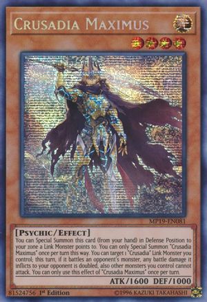 Crusadia Maximus (MP19-EN081) - 2019 Gold Sarcophagus Tin Mega Pack Unlimited - Premium Yugioh Single from Konami - Just $0.31! Shop now at Game Crave Tournament Store
