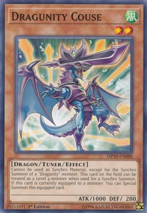 Dragunity Couse (MP19-EN088) - 2019 Gold Sarcophagus Tin Mega Pack 1st Edition - Premium Yugioh Single from Konami - Just $0.36! Shop now at Game Crave Tournament Store