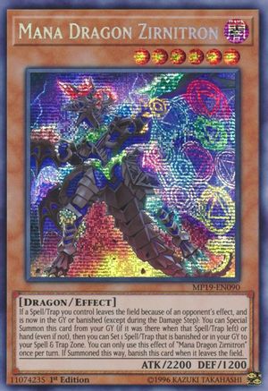 Mana Dragon Zirnitron (MP19-EN090) - 2019 Gold Sarcophagus Tin Mega Pack 1st Edition - Premium Yugioh Single from Konami - Just $0.26! Shop now at Game Crave Tournament Store
