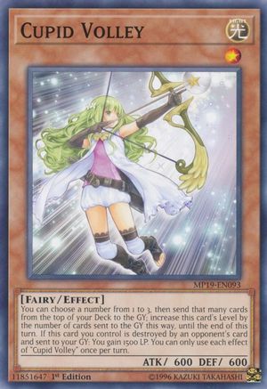 Cupid Volley (MP19-EN093) - 2019 Gold Sarcophagus Tin Mega Pack Unlimited - Premium Yugioh Single from Konami - Just $0.25! Shop now at Game Crave Tournament Store