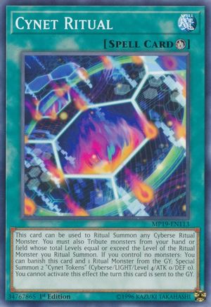 Cynet Ritual (MP19-EN113) - 2019 Gold Sarcophagus Tin Mega Pack 1st Edition - Premium Yugioh Single from Konami - Just $0.08! Shop now at Game Crave Tournament Store