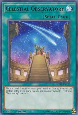 Celestial Observatory (MP19-EN122) - 2019 Gold Sarcophagus Tin Mega Pack Unlimited - Premium Yugioh Single from Konami - Just $0.25! Shop now at Game Crave Tournament Store