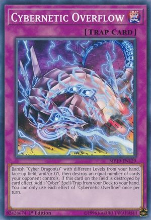Cybernetic Overflow (MP19-EN129) - 2019 Gold Sarcophagus Tin Mega Pack Unlimited - Premium Yugioh Single from Konami - Just $0.08! Shop now at Game Crave Tournament Store
