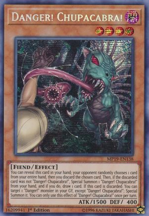 Danger! Chupacabra! (MP19-EN138) - 2019 Gold Sarcophagus Tin Mega Pack Unlimited - Premium Yugioh Single from Konami - Just $1.38! Shop now at Game Crave Tournament Store