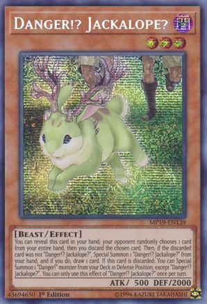 Danger!? Jackalope? (MP19-EN139) - 2019 Gold Sarcophagus Tin Mega Pack Unlimited - Premium Yugioh Single from Konami - Just $0.55! Shop now at Game Crave Tournament Store