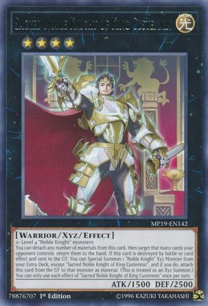 Sacred Noble Knight of King Custennin (MP19-EN142) - 2019 Gold Sarcophagus Tin Mega Pack 1st Edition - Premium Yugioh Single from Konami - Just $0.25! Shop now at Game Crave Tournament Store