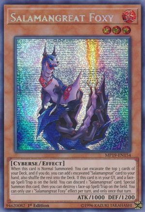 Salamangreat Foxy (MP19-EN154) - 2019 Gold Sarcophagus Tin Mega Pack Unlimited - Premium Yugioh Single from Konami - Just $0.79! Shop now at Game Crave Tournament Store