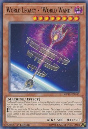 World Legacy - "World Wand" (MP19-EN165) - 2019 Gold Sarcophagus Tin Mega Pack 1st Edition - Premium Yugioh Single from Konami - Just $0.10! Shop now at Game Crave Tournament Store