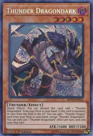 Thunder Dragondark (MP19-EN167) - 2019 Gold Sarcophagus Tin Mega Pack Unlimited - Premium Yugioh Single from Konami - Just $1.26! Shop now at Game Crave Tournament Store