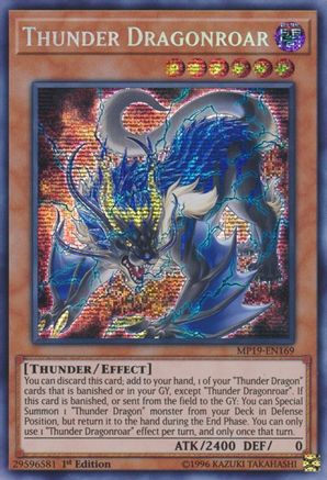 Thunder Dragonroar (MP19-EN169) - 2019 Gold Sarcophagus Tin Mega Pack Unlimited - Premium Yugioh Single from Konami - Just $4.10! Shop now at Game Crave Tournament Store