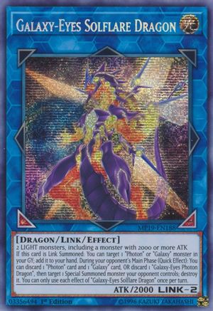 Galaxy-Eyes Solflare Dragon (MP19-EN188) - 2019 Gold Sarcophagus Tin Mega Pack Unlimited - Premium Yugioh Single from Konami - Just $1.68! Shop now at Game Crave Tournament Store