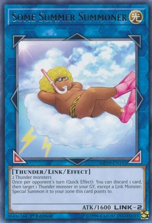 Some Summer Summoner (MP19-EN192) - 2019 Gold Sarcophagus Tin Mega Pack Unlimited - Premium Yugioh Single from Konami - Just $0.08! Shop now at Game Crave Tournament Store