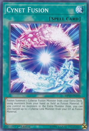 Cynet Fusion (MP19-EN193) - 2019 Gold Sarcophagus Tin Mega Pack Unlimited - Premium Yugioh Single from Konami - Just $0.25! Shop now at Game Crave Tournament Store