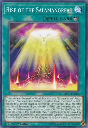 Rise of the Salamangreat (MP19-EN195) - 2019 Gold Sarcophagus Tin Mega Pack Unlimited - Premium Yugioh Single from Konami - Just $0.08! Shop now at Game Crave Tournament Store