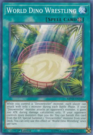 World Dino Wrestling (MP19-EN197) - 2019 Gold Sarcophagus Tin Mega Pack 1st Edition - Premium Yugioh Single from Konami - Just $0.25! Shop now at Game Crave Tournament Store