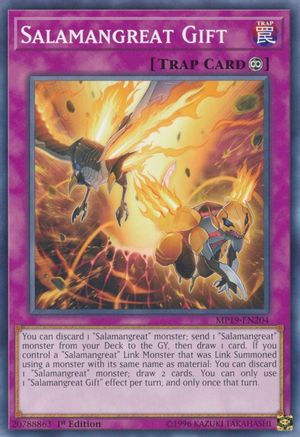 Salamangreat Gift (MP19-EN204) - 2019 Gold Sarcophagus Tin Mega Pack Unlimited - Premium Yugioh Single from Konami - Just $0.29! Shop now at Game Crave Tournament Store