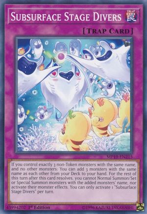 Subsurface Stage Divers (MP19-EN215) - 2019 Gold Sarcophagus Tin Mega Pack Unlimited - Premium Yugioh Single from Konami - Just $0.49! Shop now at Game Crave Tournament Store