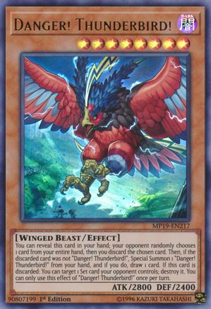 Danger! Thunderbird! (MP19-EN217) - 2019 Gold Sarcophagus Tin Mega Pack 1st Edition - Premium Yugioh Single from Konami - Just $0.44! Shop now at Game Crave Tournament Store