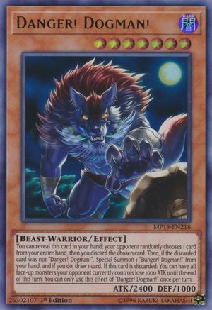 Danger! Dogman! (MP19-EN218) - 2019 Gold Sarcophagus Tin Mega Pack 1st Edition - Premium Yugioh Single from Konami - Just $0.48! Shop now at Game Crave Tournament Store