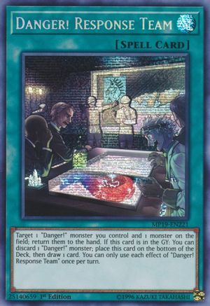 Danger! Response Team (MP19-EN221) - 2019 Gold Sarcophagus Tin Mega Pack Unlimited - Premium Yugioh Single from Konami - Just $0.25! Shop now at Game Crave Tournament Store