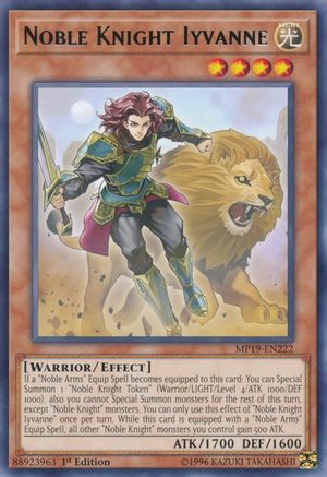 Noble Knight Iyvanne (MP19-EN222) - 2019 Gold Sarcophagus Tin Mega Pack 1st Edition - Premium Yugioh Single from Konami - Just $0.25! Shop now at Game Crave Tournament Store